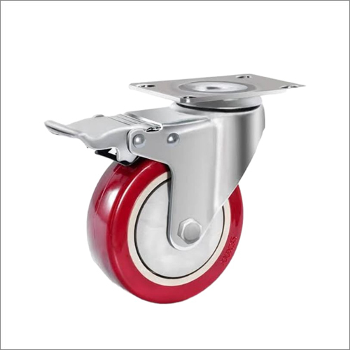 4 Plate Caster Wheels - Plastic Material | Industrial Grade Design, Versatile Applications