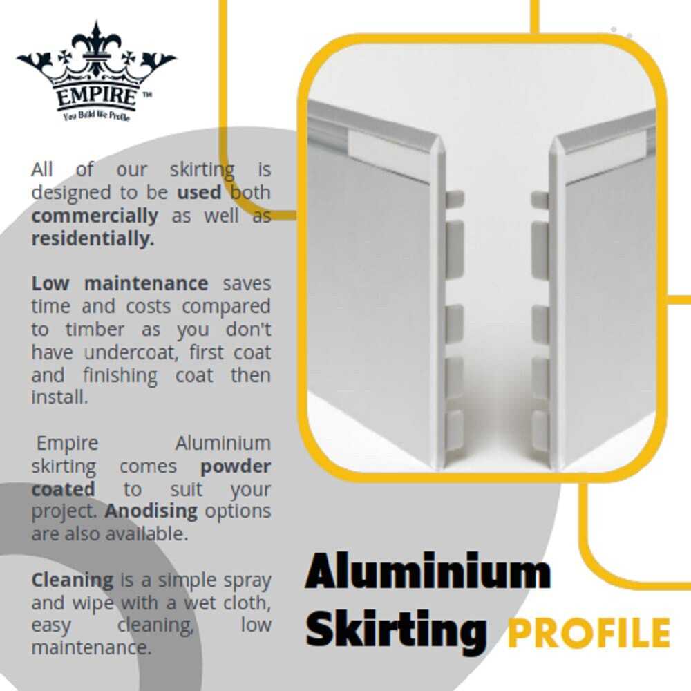 Screw On Skirting - Silver Finish | Durable, Easy Installation, Modern Design