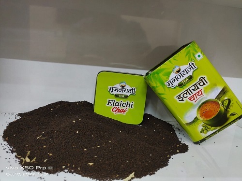 Mrignayani Cardamom Tea - Black Tea Flavored Cardamom Variety | Strong Taste Brown Color Dried Broken Tea 12 Months Shelf Life