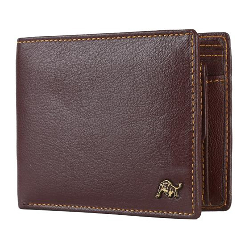 Genuine Brown Durable Leather Wallet - Leather Material, Different Sizes Available | Folded Design, Classic Brown Color
