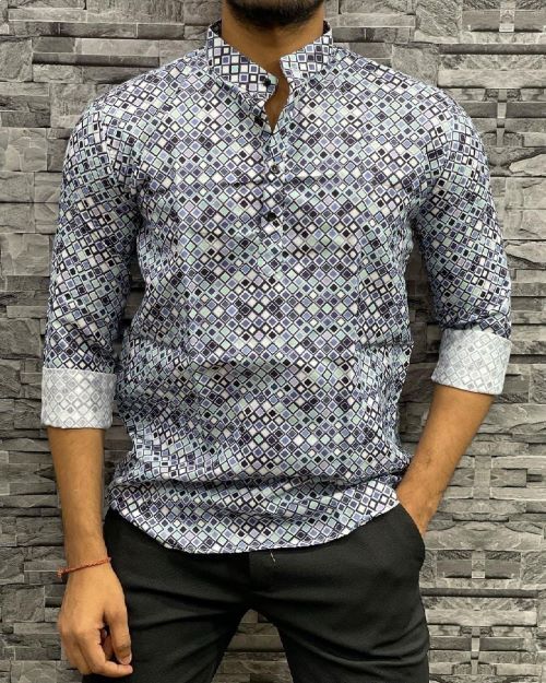 Gents Short Kurta - Rayon Fabric, Sizes M/l/xl , Long Sleeves, Washable Design For Modern Male Fashion