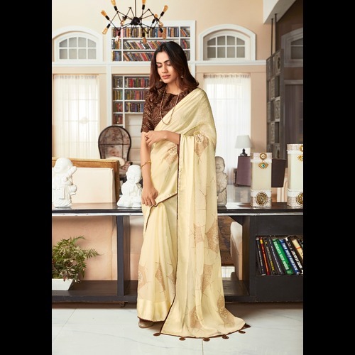 Chiffon Saree - Elegant Plain Design | Versatile Party Wear For All Seasons