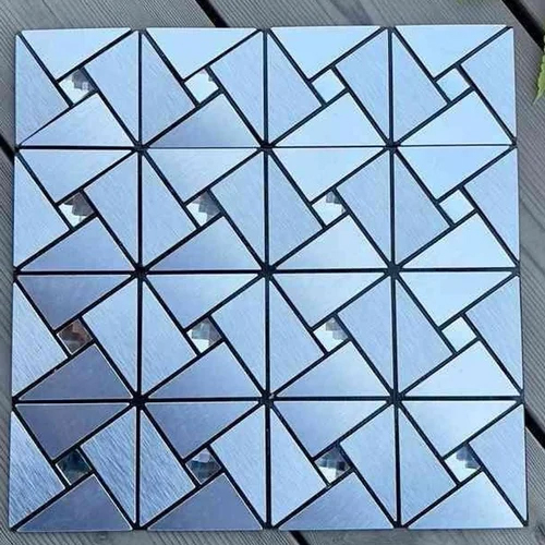 Silver Self Adhesive Mosaic Tiles - Size: 30Cm X 30Cm