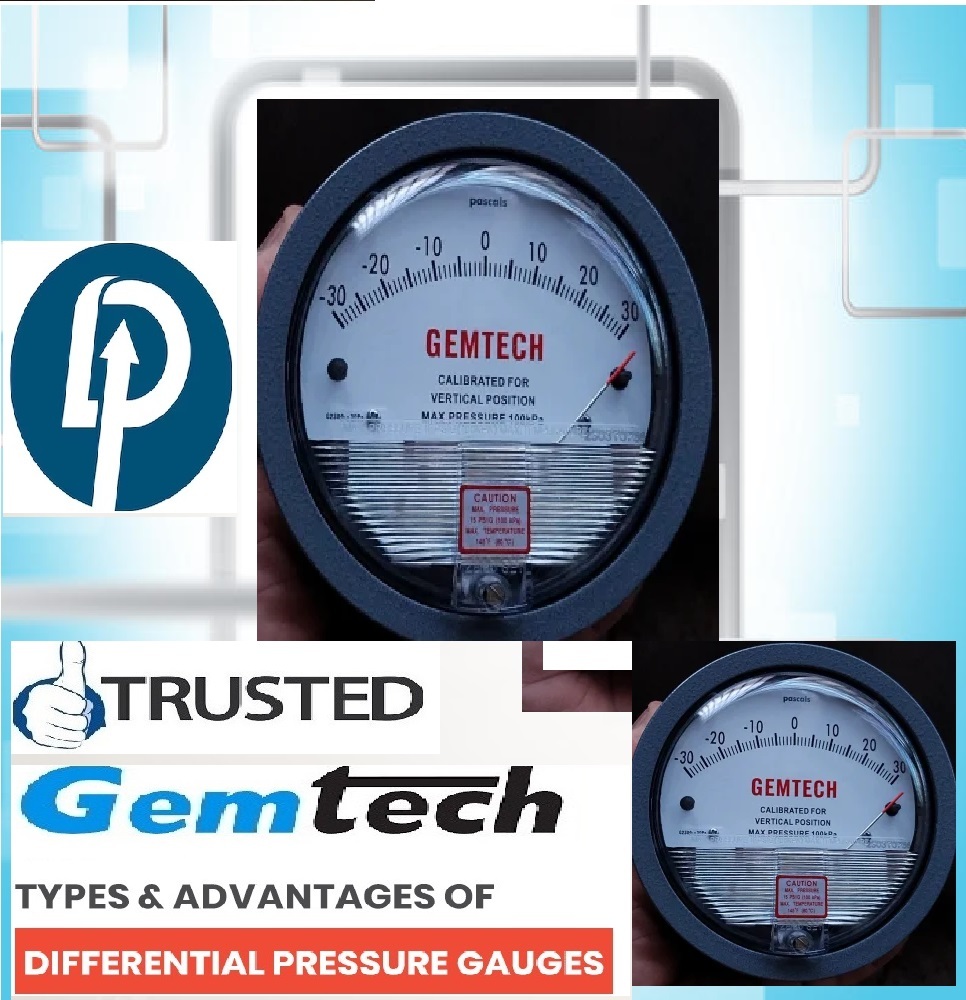 Model G2300-12mm Gemtech Differential Pressure Gauges By Range 6-0-6 Mm Wc Accuracy: A 2% Of Full Scale (A 3% On A 0