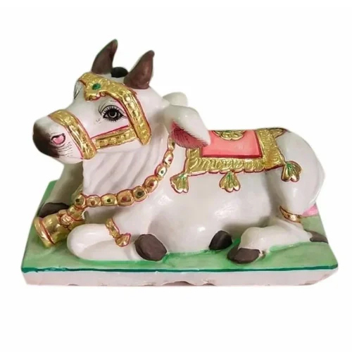 मूर्तिकला संगमरमर की नंदी प्रतिमा