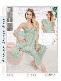 सैटिन 3 पीसी नाइटी