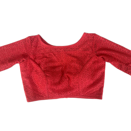 Ladies Red Cotton Blouse - Feature: Washable