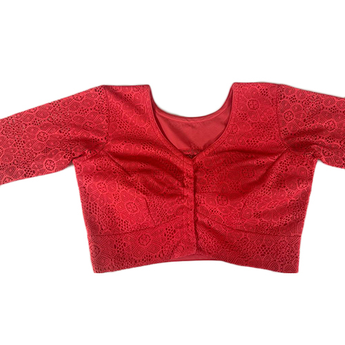 Ladies Red Cotton Blouse - Feature: Washable