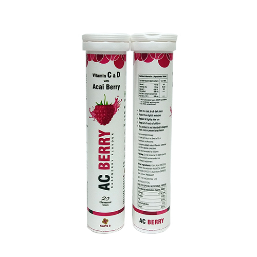 एसी बेरी सामग्री: विटामिन सी 40mg एलिमेंटल जिंक 10mg विटामिन डी 400 आई. यू। आंवला का अर्क 500mg अकाई बेरी (10:1) 500 मिलीग्राम