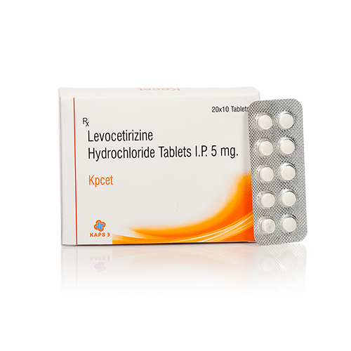 Kpcet टैबलेट सामग्री: लेवोसेटिरिज़िन हाइड्रोक्लोराइड 5 मिलीग्राम