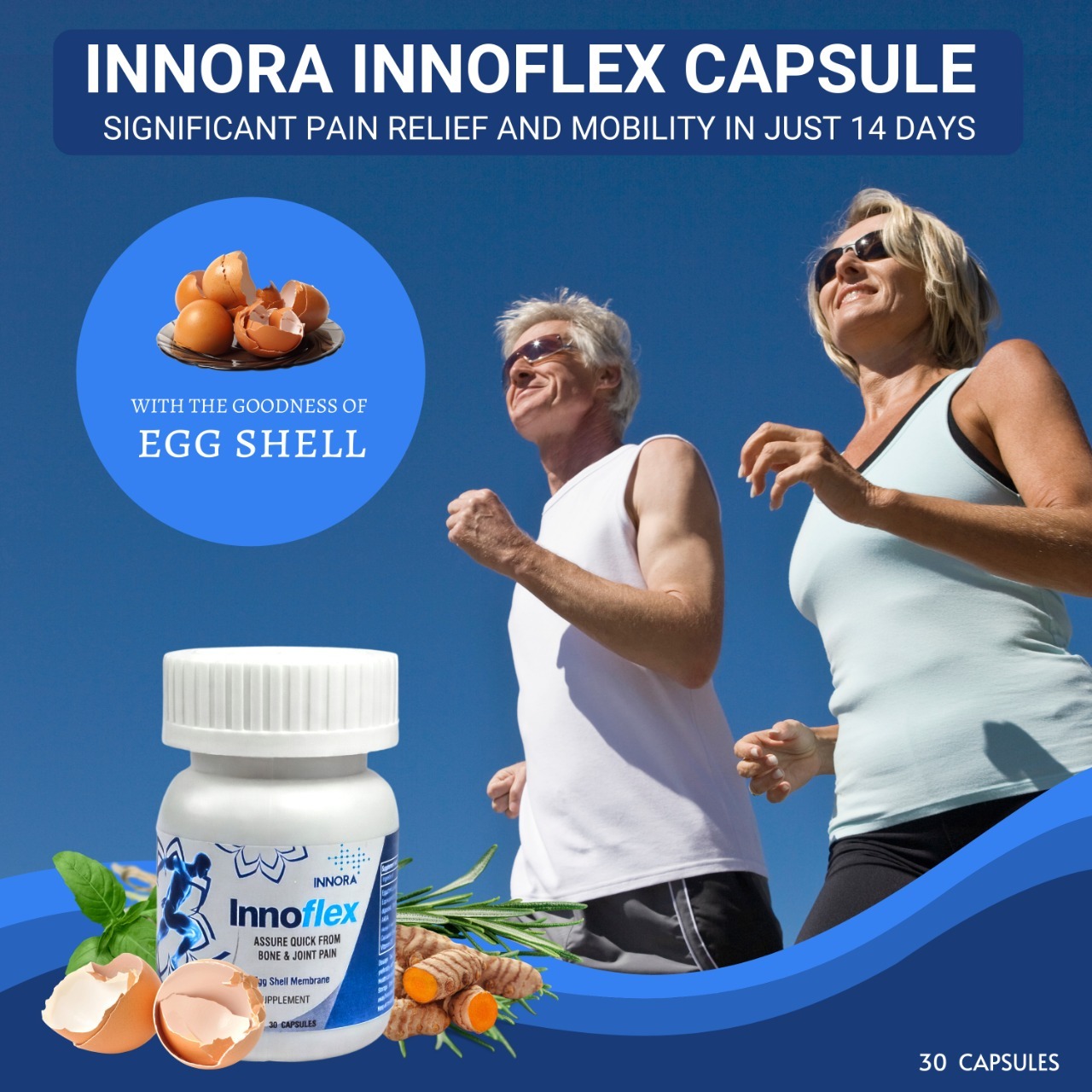Innova Bone And Joint Care Combo - Gel Formulation With Glucosamine, Msm, Chondroitin, Vitamin D, Grapeseed & Rosehip Extracts, Joint Pain Relief & Mobility Enhancement
