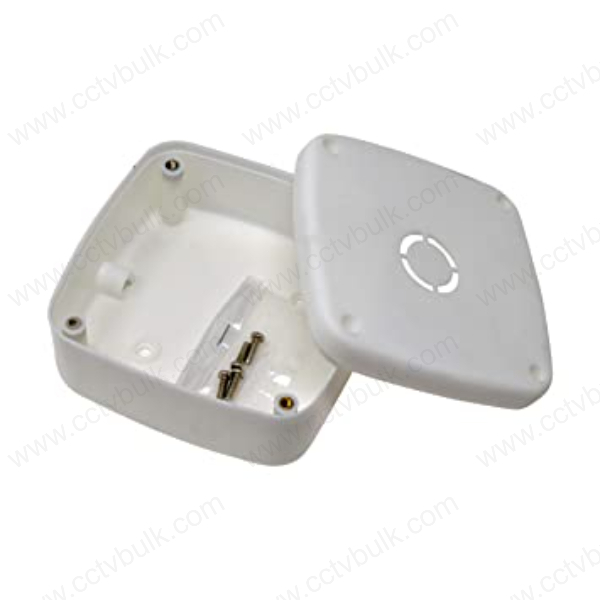 Cctv Junction Box 4 X 4 - Virgin Plastic, 4" X 4", White | Easy Drill-free Installation, Load Bearing Up To 2 Kg, Indoor/outdoor Use, Pack Of 20