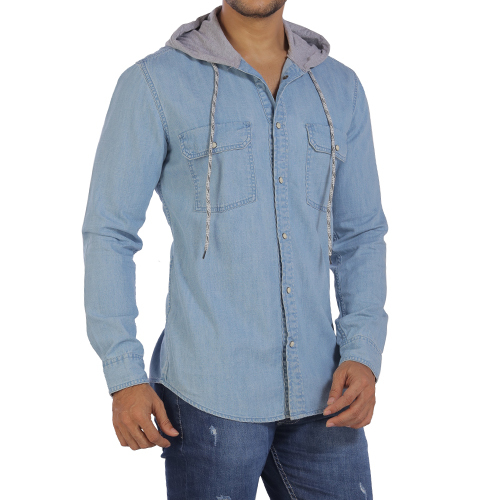 कैप जेंडर के साथ पुरुषों की प्लेन शर्ट: पुरुष