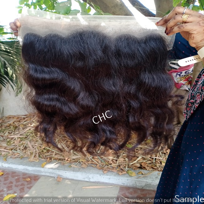 Natural Brown Hd Looking Lace Frontal Closure With Human Hair Extensions