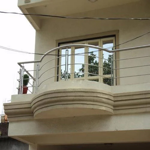 आसानी से इकट्ठा होने वाली डिजाइनर स्टेनलेस स्टील बालकनी रेलिंग