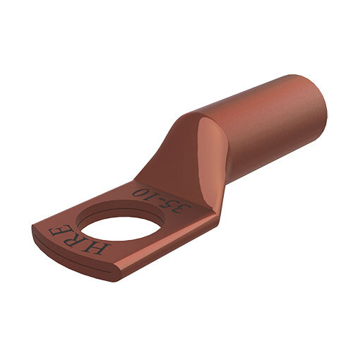 Tubular Compression Cable Lugs - Brass Material, Brown Color | Suitable for Automotive, Industrial, and Electric Appliance Applications, High Current Resistance