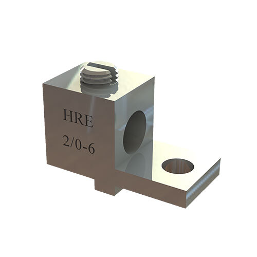 ग्रे सिंगल बैरल एल्युमिनियम कनेक्टर