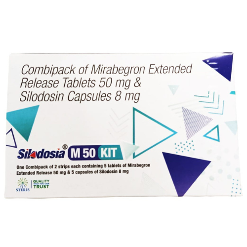 Silodosia M 50 Kit - Combipack Of Mirabegron 50 Mg & Silodosin 8 Mg | Urinary Disorder Management, Overactive Bladder & Bph Relief