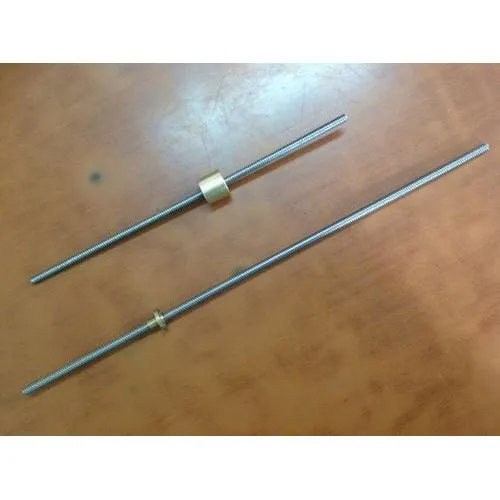 Trapezoidal Lead Screw - Stainless Steel, Various Sizes Available, Silver Polished Finish | High Durability, Exceptional Load-Carrying Capacity