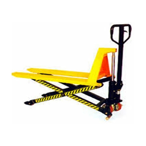 High Lift Pallet Truck - Yellow-Black, Manual Power Source | Strong, Durable, Easy To Operate, 1 Year Warranty, New Industrial Equipment