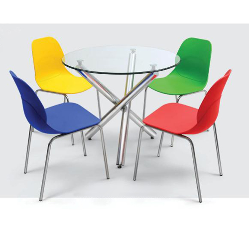 मशीन से बना कैफेटेरिया टेबल और कुर्सियां