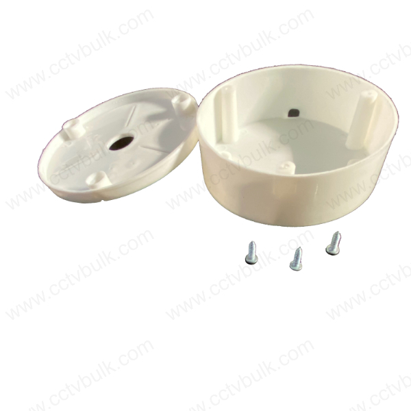 Cctv Junction Box - Pp Virgin Plastic, 4.25 X 4.25 Inch, White | Unbreakable, Drill-free Easy Installation, Load Bearing 2 Kg, Indoor/outdoor Use