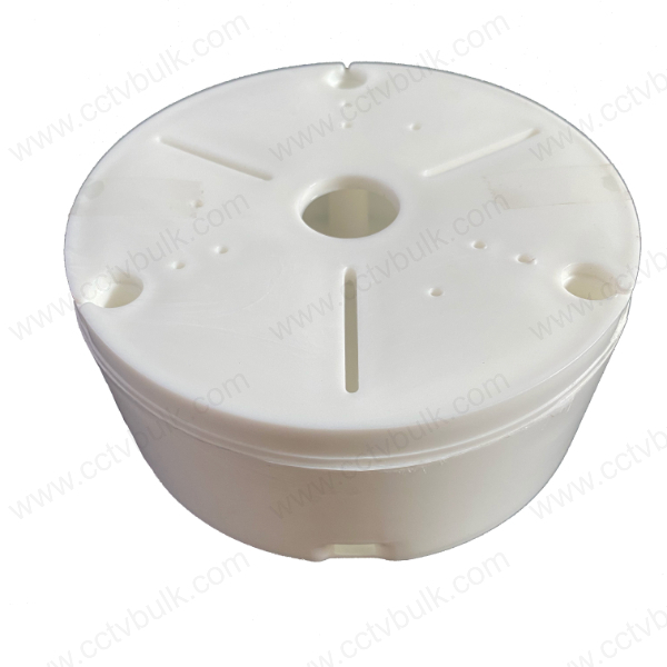 Cctv Junction Box - Pp Virgin Plastic, 4.25 X 4.25 Inch, White | Unbreakable, Drill-free Easy Installation, Load Bearing 2 Kg, Indoor/outdoor Use