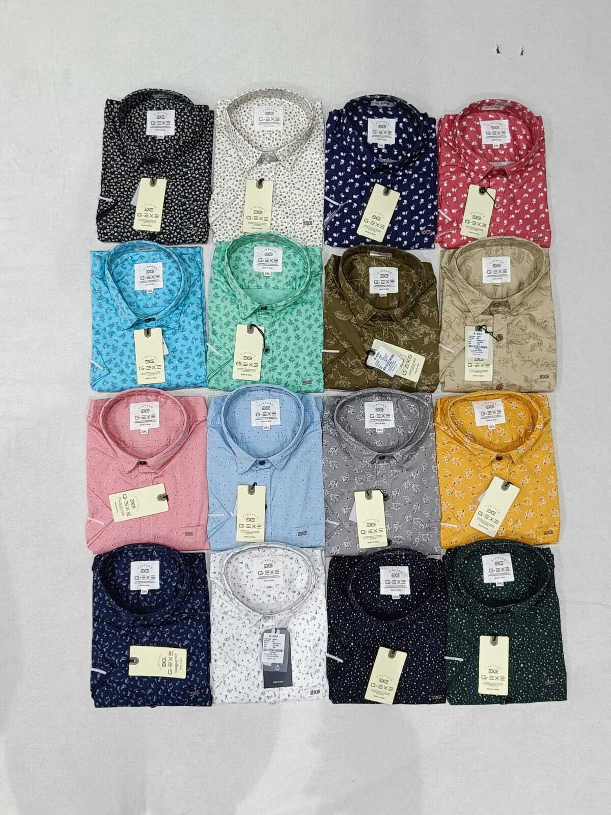 Cotton Printed Shirt - Up To 10xl Size, Blue Half Sleeve With Regular Fit And Classic Collar