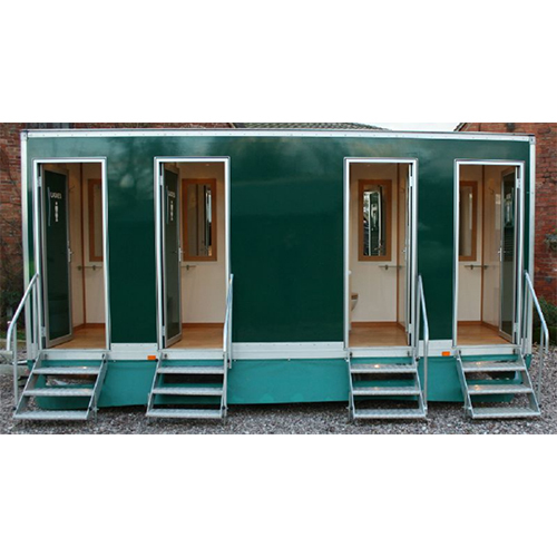 Portable Toilet Cabin - Steel Structure, Single & Multi-Person Options , Blue Color, PVC Door & Sliding Windows for Enhanced Comfort