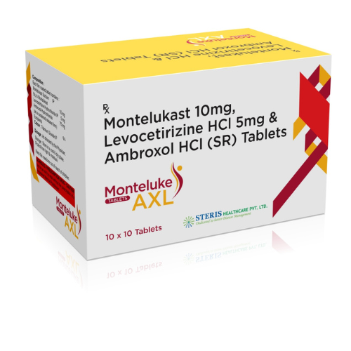 मोंटेलुकास्ट (10mg) लेवोसेटिरिज़िन (5mg) एम्ब्रोक्सोल (5mg Sr) जेनेरिक ड्रग्स