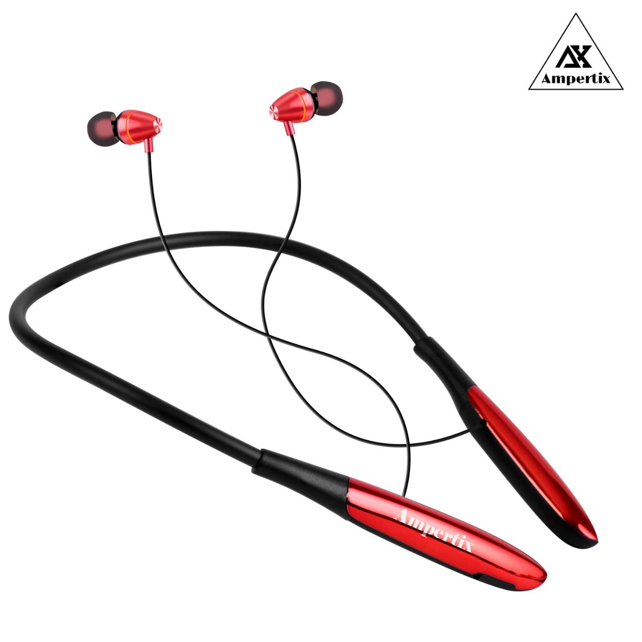 Wireless Neckband 2805 - 8 Hours Battery Life, Red Color, Bluetooth 5.0 Connectivity, 10mm Drivers , Comfortable Fit & Hands-free Calling
