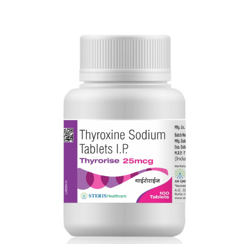 थायरोक्सिन सोडियम की गोलियां (25mcg)