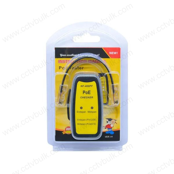 Poe Tester Nf-400pf - Rj45 Connector, Live Ethernet Cable Testing For Power And Data Detection