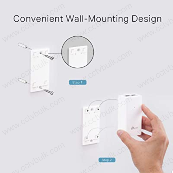 Tl-poe2412g - 12w Power Over Ethernet Adapter | Ieee 802.3af Compliant, White, 100m Range, Supports Wi-fi Access Points, Ip Cameras, And Ip Phones
