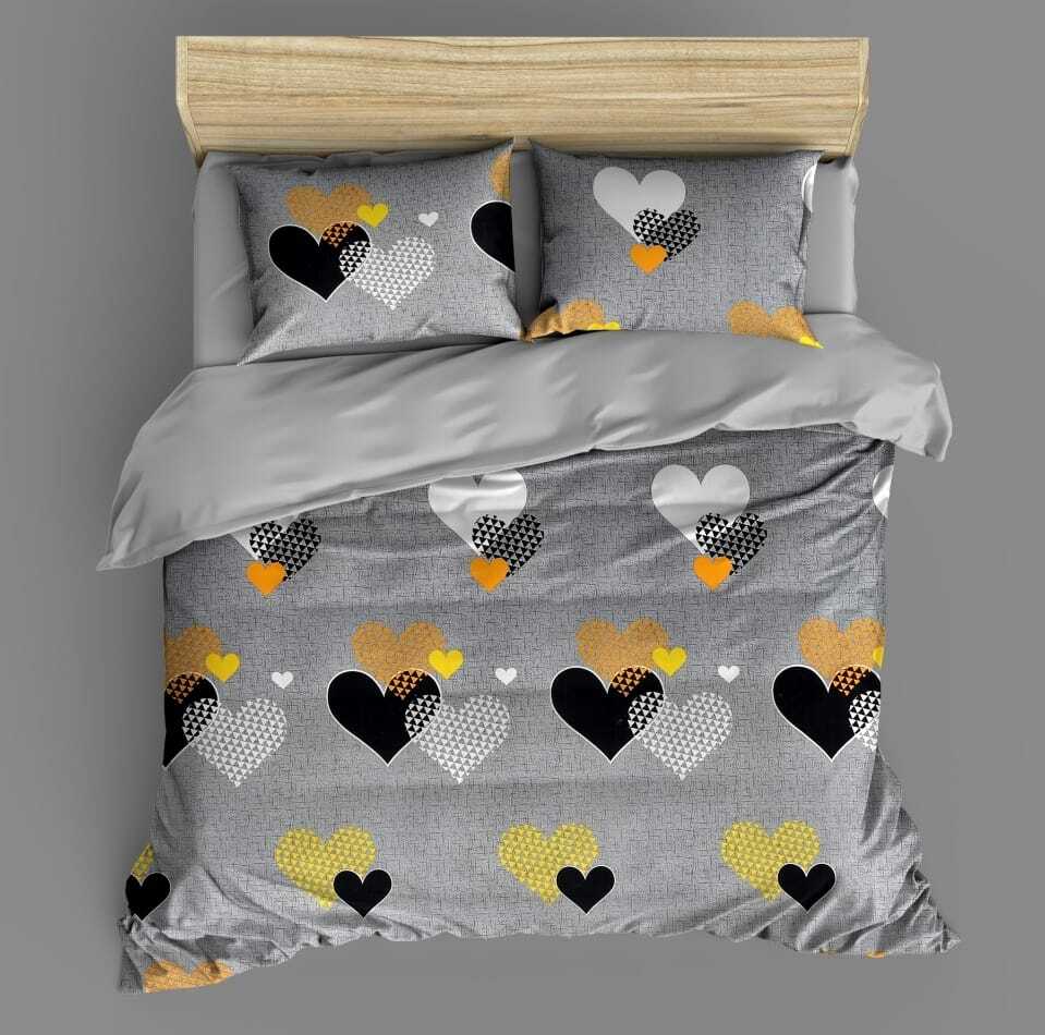 Bedsheet Collections - Cotton Blend, Double Bedsheet 90x100 Cm With 2 Pillow Covers 20x30 Cm | Fast Colour, Cool Dry, Washable, Printed Design