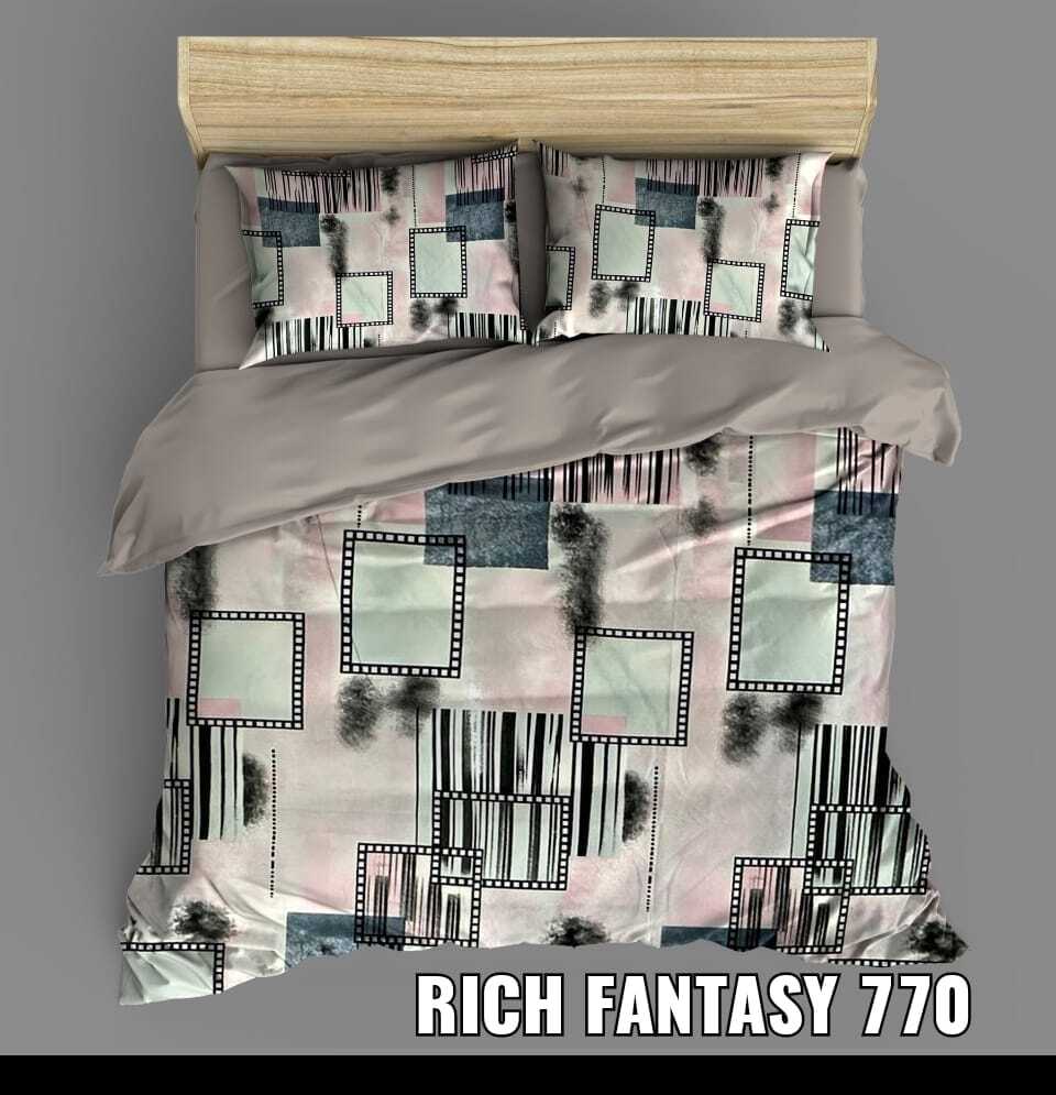 Bedsheet Collections - Cotton Blend, Double Bedsheet 90x100 Cm With 2 Pillow Covers 20x30 Cm | Fast Colour, Cool Dry, Washable, Printed Design