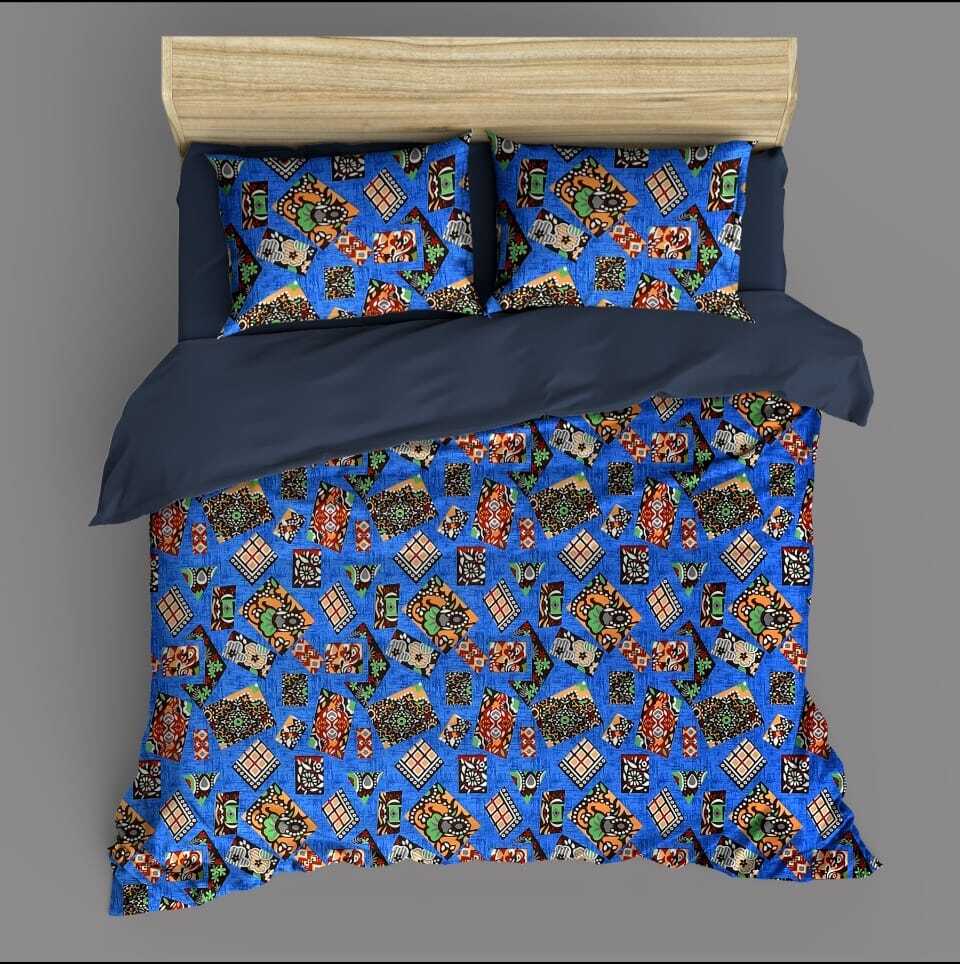 Bedsheet Collections - Cotton Blend, Double Bedsheet 90x100 Cm With 2 Pillow Covers 20x30 Cm | Fast Colour, Cool Dry, Washable, Printed Design