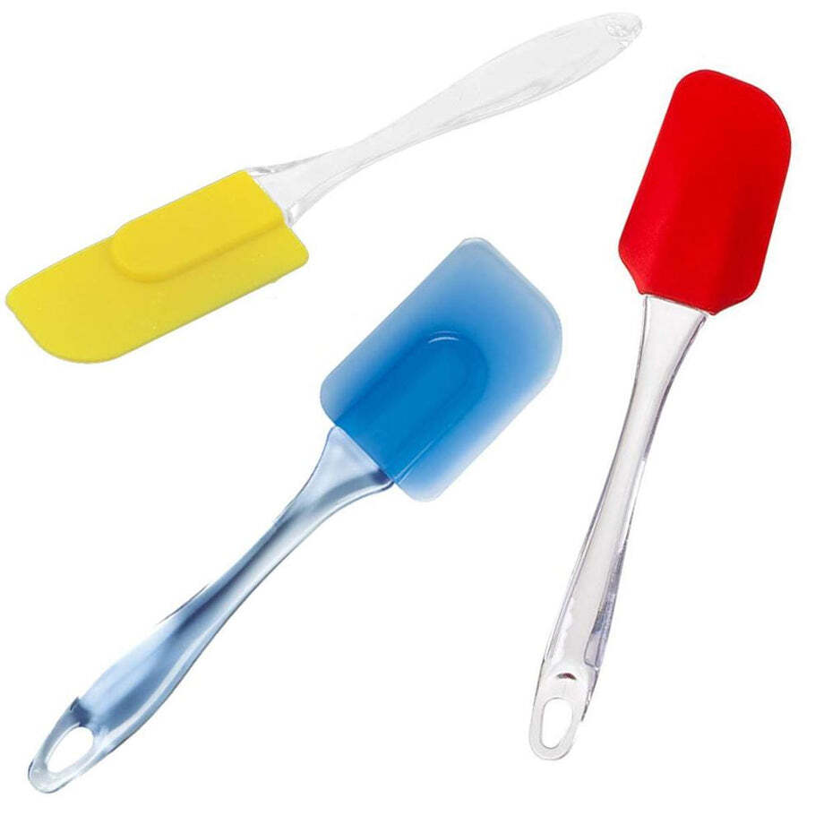 Spatula And Pastry Brush For Cake Mixer (0136) - Plastic & Silicone, 21x7x2 Cm, Multi/assorted Color | Versatile Baking Tools For Effortless Mixing And Spreading