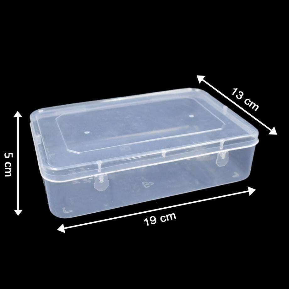 Tim Tom Container 55 - Plastic Material, 19*12*5 Cm Size, Transparent Color | Versatile Storage Solution For Any Location