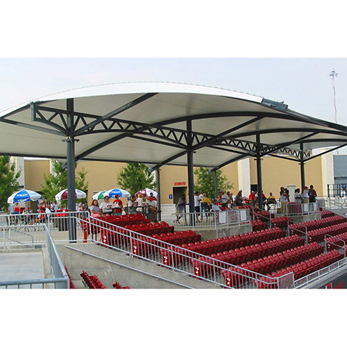 Sports Auditorium Tensile Structure - Steel Material , White Color , Industrial Usage For Enhanced Performance And Durability