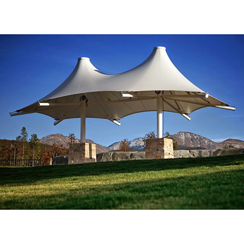 White Gazebo Tensile Structure - Material: Steel