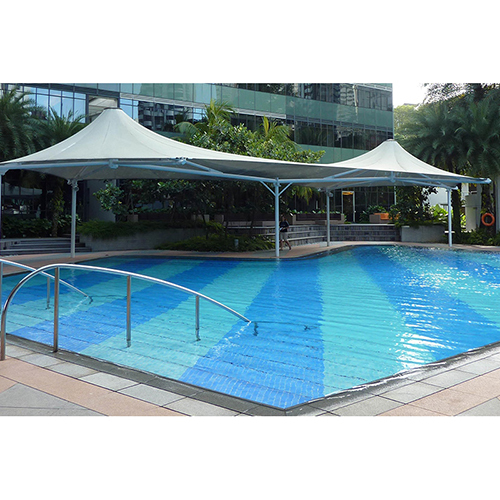 Outdoor Swimming Pool Tensile Structure - Steel Frame, White Fabric Enclosure, Weather-resistant Design, Customizable For Hotels And Restaurants, Enhanced Aesthetic Appeal, Low Maintenance, Integrated Heating And Cooling Options