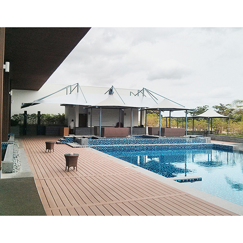 Outdoor Swimming Pool Tensile Structure - Steel Frame, White Fabric Enclosure, Weather-resistant Design, Customizable For Hotels And Restaurants, Enhanced Aesthetic Appeal, Low Maintenance, Integrated Heating And Cooling Options
