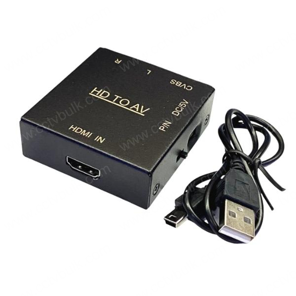 Hdmi To Rca Video Converter - Metal, Portable Mini Design | Full Hd Plug And Play, No Driver Needed, Easy Installation