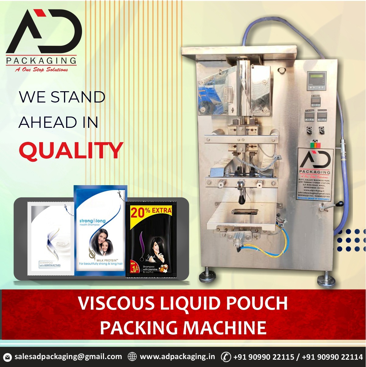 Ghee Pouch Packing Machine - 15ml To 100ml Pouch Size, 2000-3000 Pouch Per Hour Capacity, Stainless Steel, Semi-automatic