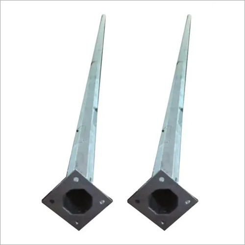 सिल्वर एमएस 6 एम ऑक्टागोनल स्ट्रीट लाइट पोल