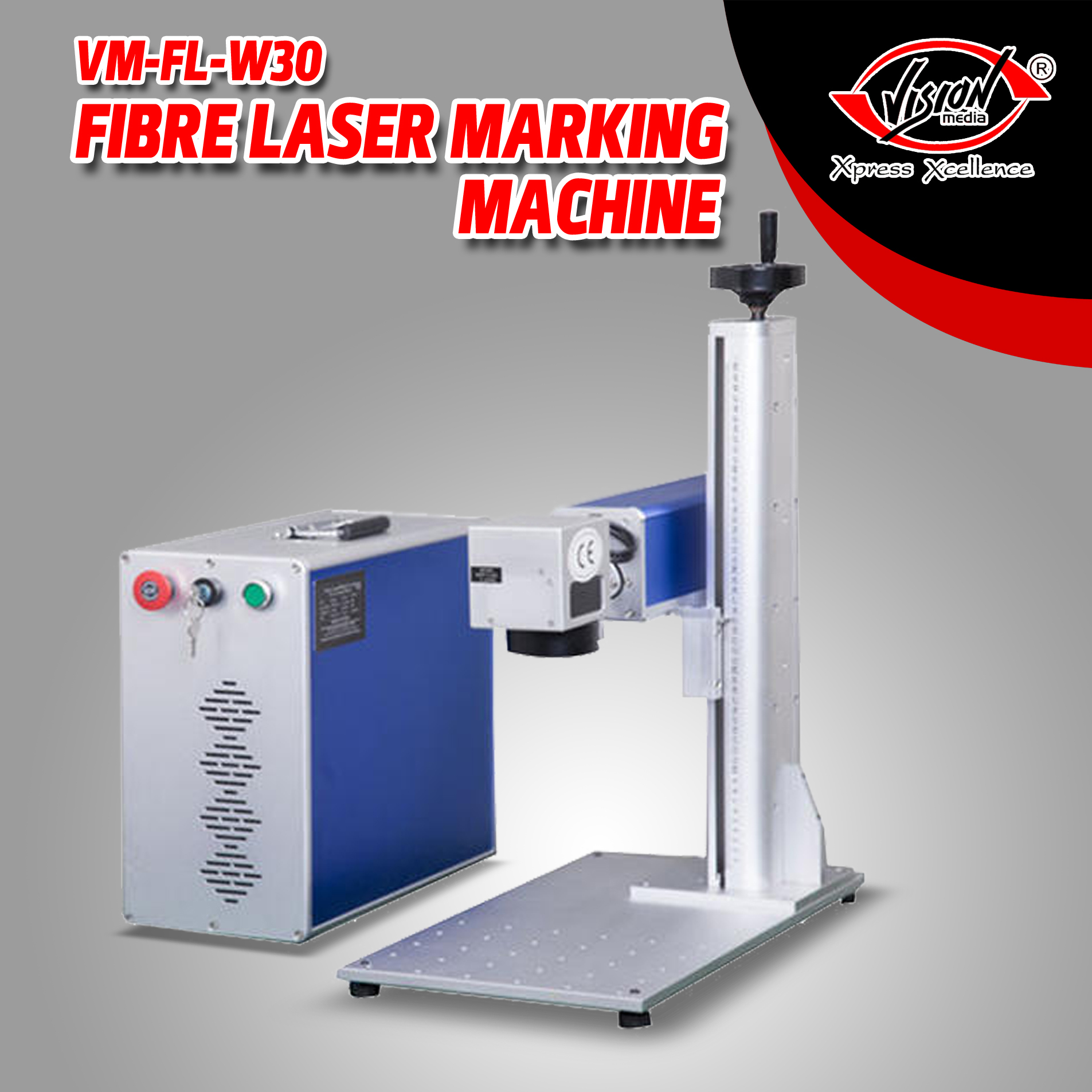 Metal Marking Machine 50(w) - Color: Silver/blue