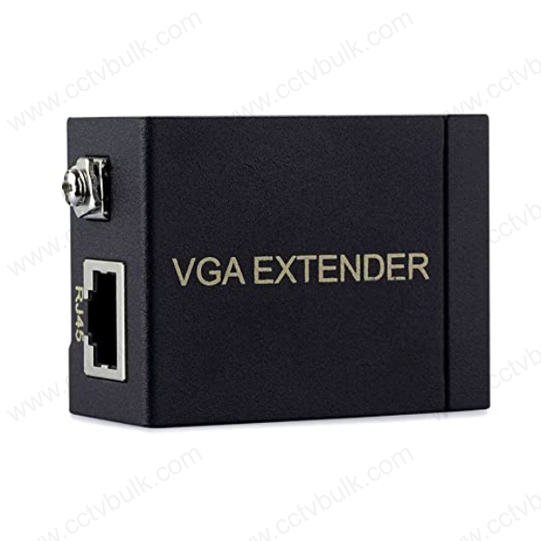 Vga Extender 60m - Cat-5e/6 Compatibility, 8.4x6.2x2.7cm, Black | Supports All Computer Systems, No Power Required, Includes Sender & Receiver