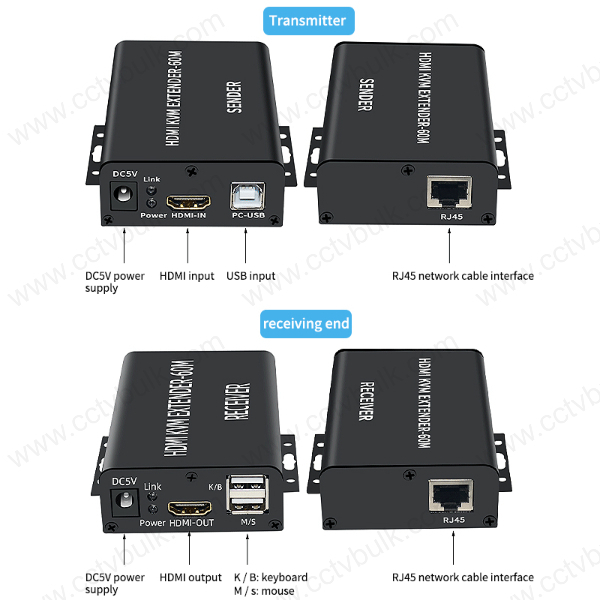 Hdmi Kvm Extender 60m With Usb 1y