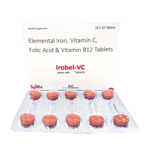 Iron Vitamin C Folic Acid and Vitamin B12 Tablets - Nutrient-Rich Formula for Overall Health | General Medicine, Easy Dosage, Suitable for All